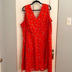 Lane Bryant Orange Floral Dress - Size 24.